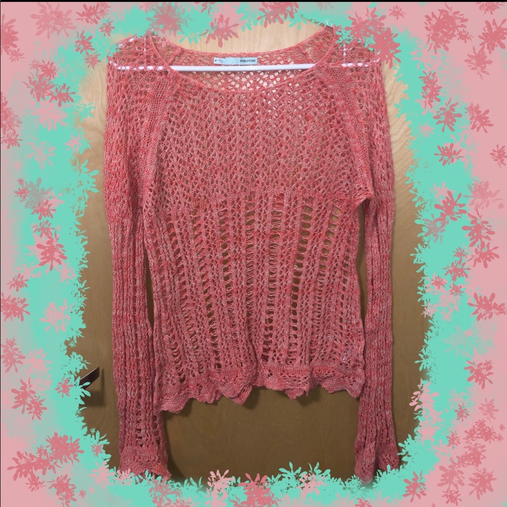 Coral Bell-Sleeved Sweater